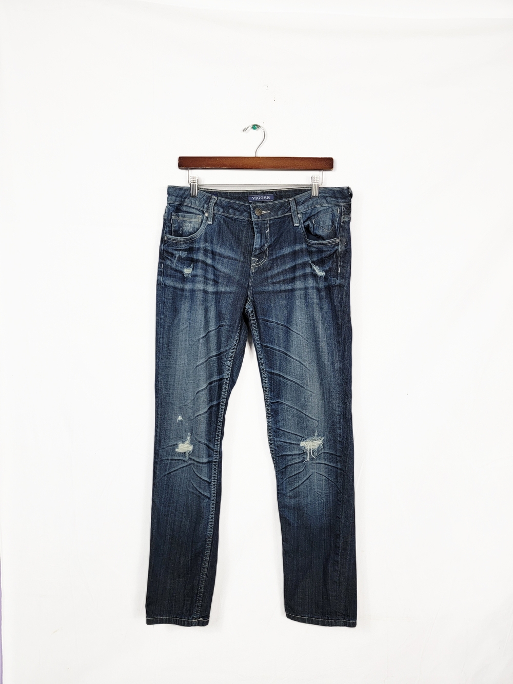 Women's Size 11 Length 27 Vigoss The Boyfriend Rolled Up Skinny Jeans